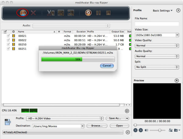 Rip Blu-ray disc to MP4 Mac