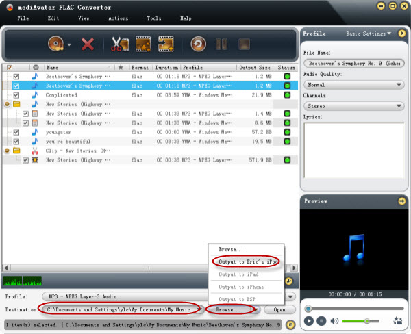 How to convert flac to M4A